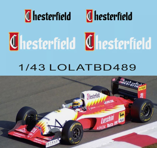 Decals "Chesterfield" LOLA T93/30 1993 Luca Badoer