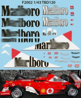 Decals "MARLBORO" - FERRARI F1 F2002 2002 MICHAEL SCHUMACHER