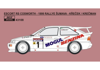 Decal 1/43 Reji Model - Escort RS Cosworth - Rallye Šumava 1999 - Křeček / Krečman