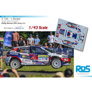 Decal 1/43 - Erik Cais - Skoda Fabia RS Rally2 - Rally Barum 2024