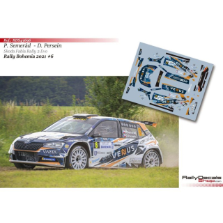 Decal 1/43 - Petr Semerad - Skoda Fabia Rally 2 Evo - Rally Bohemia 2021