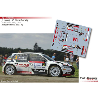 Decal 1/43 - Jan Cerny - Skoda Fabia Rally 2 Evo - Rally Bohemia 2021