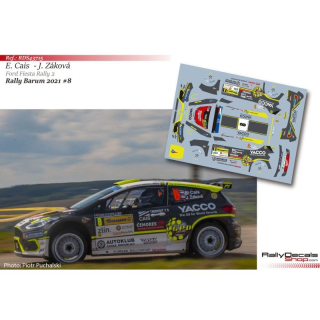 Decal 1/43 - Erik Cais - Ford Fiesta Rally 2 MKII - Rally Barum 2021