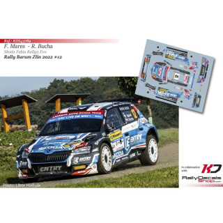 Decal 1/43 - Filip Mares - Skoda Fabia Rally 2 Evo - Rally Barum 2022