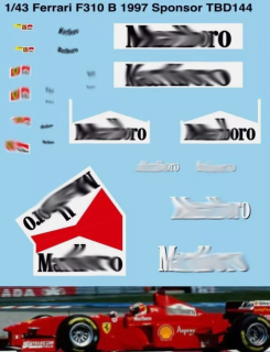 Decals "MARLBORO" - FERRARI F310B 1997 MICHAEL SCHUMACHER