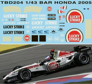 Decals "LUCKY STRIKE" - BAR Honda 2005